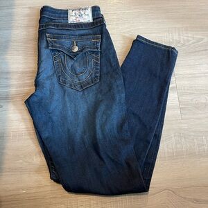 True Religion Dark Indigo Skinny Jeans sz 30